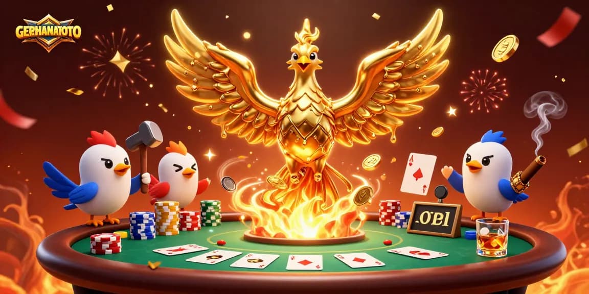 Menghadapi gerhana emas di GERHANATOTO saat bermain poker, dikelilingi oleh elemen kasino yang mengesankan.