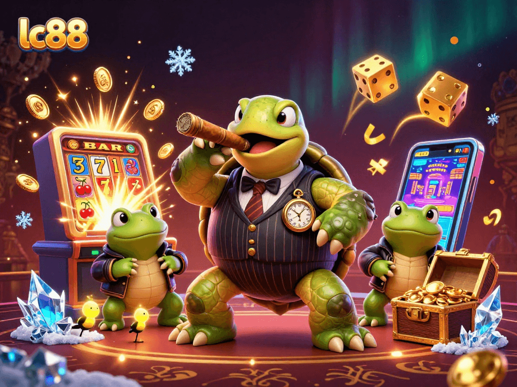 Experience the excitement of lc88 with vibrant characters and immersive casino elements exploding in a dynamic scene.