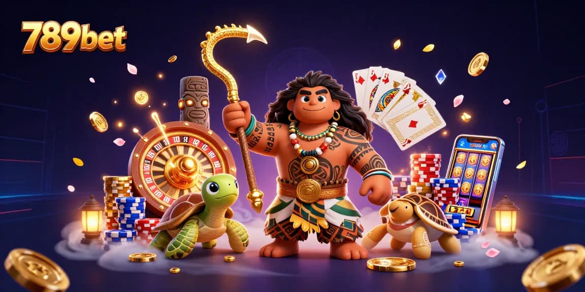 Experience the excitement of 789bet with a thrilling 3D casino scene featuring vibrant characters and dynamic gaming elements.