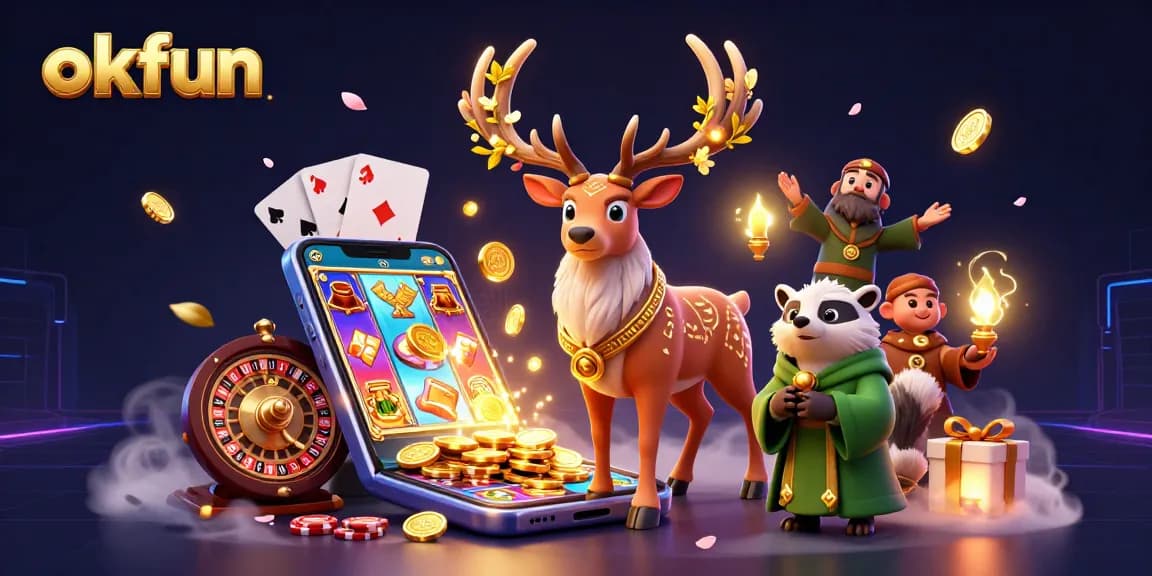 Spin the reels and win big at okfun with exciting casino games, golden coins, and vibrant visuals.