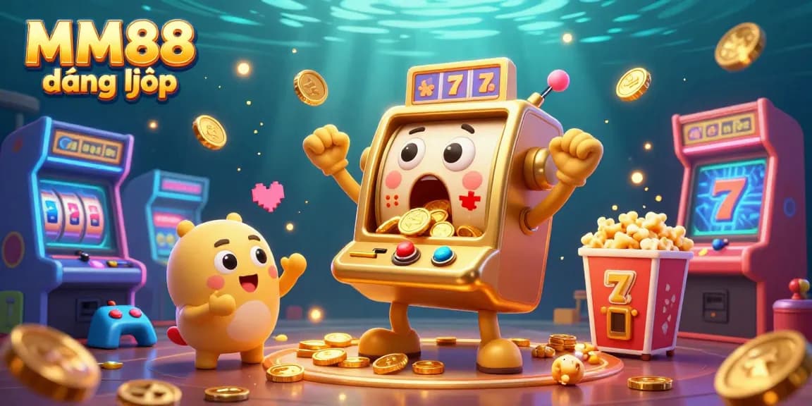 Discover the MM88 đăng nhập experience with vibrant slot machines celebrating jackpots amidst an exciting game atmosphere.