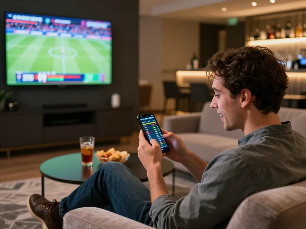 Engaging in sports betting on kèo nhà cái 88 through smartphone with live odds displayed.