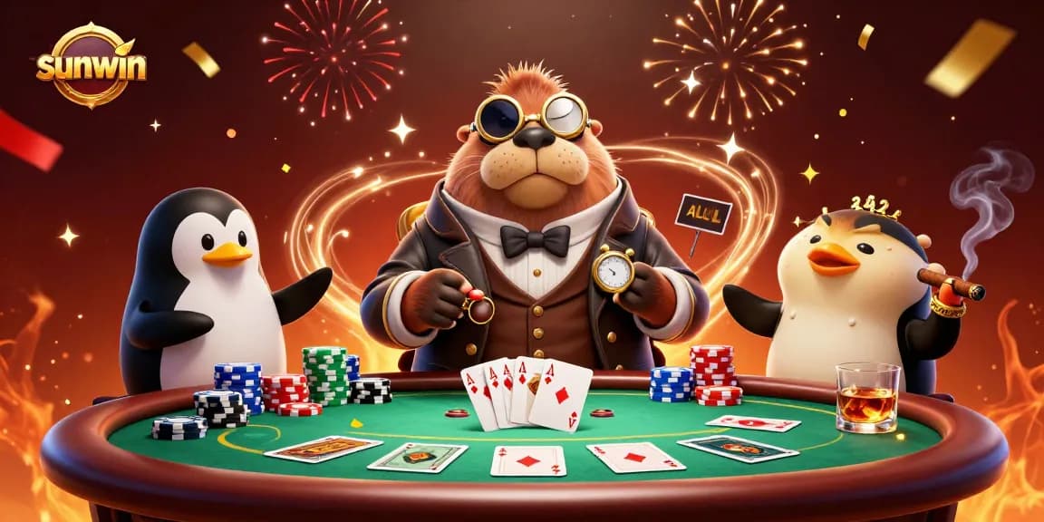 Engage in thrilling gameplay at sunwin with jolly walrus, penguin dealer, and pufferfish bluffing.