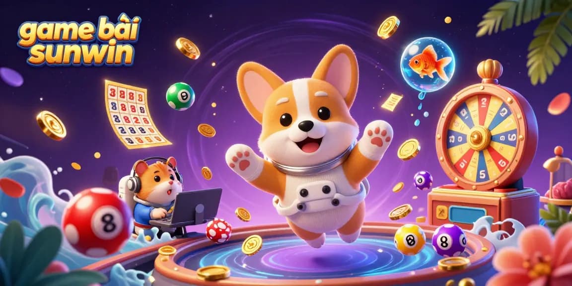 Engage in thrilling game bài sunwin with lively characters and vibrant casino elements.
