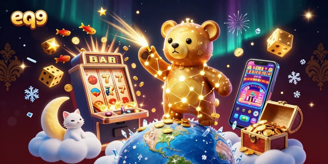 Experience exciting casino action at eq9 with vibrant characters, jackpot symbols, and engaging game visuals.