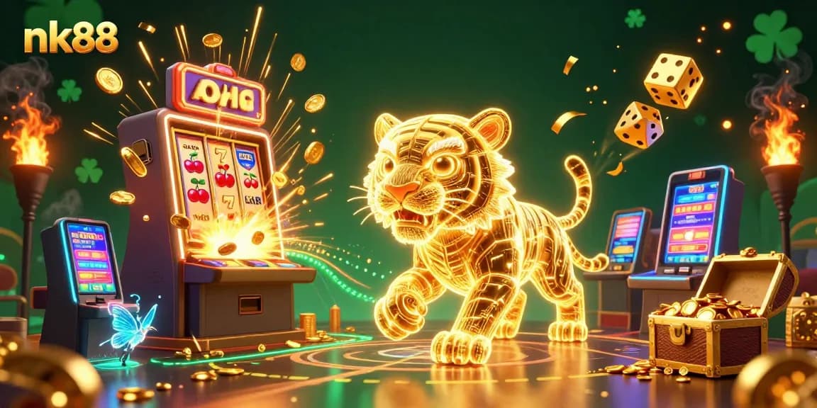 Experience exciting gameplay with nk88's vibrant slot machines and games in a digital casino.