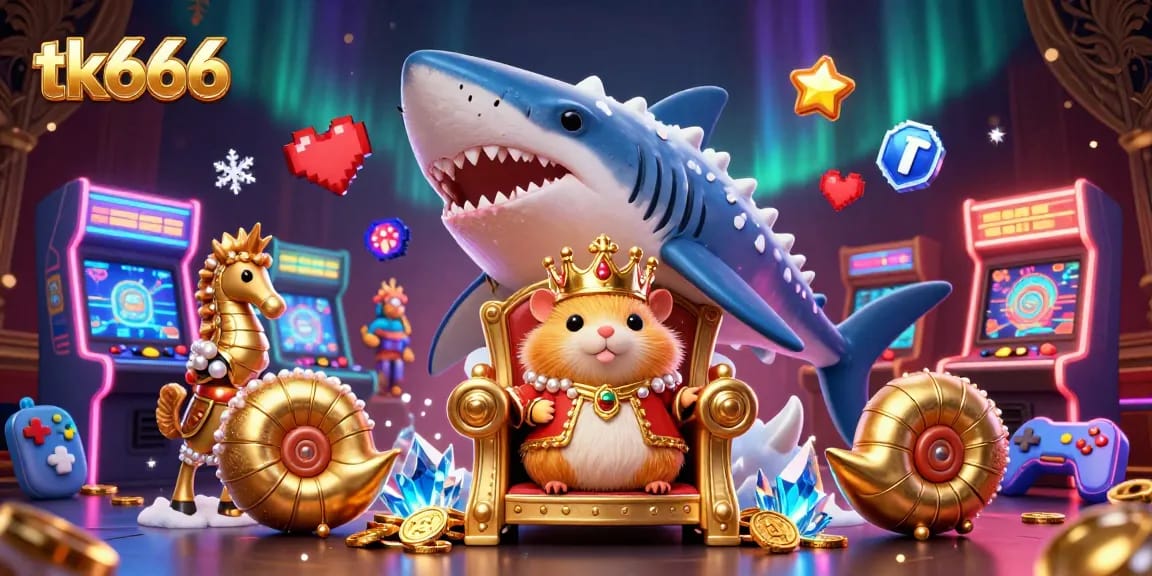 Experience thrilling gaming at tk666, featuring a fierce hamster king and exciting arcade elements.