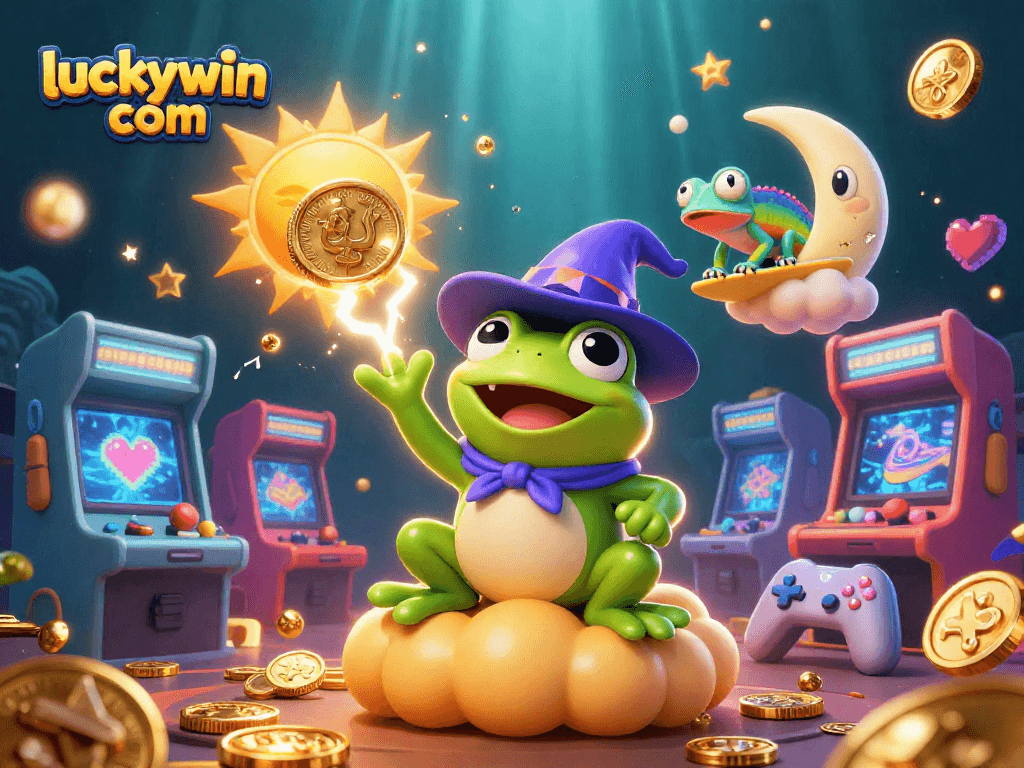 Engage in thrilling wins at luckywin com with a vibrant 3D casino scene bursting with energy.