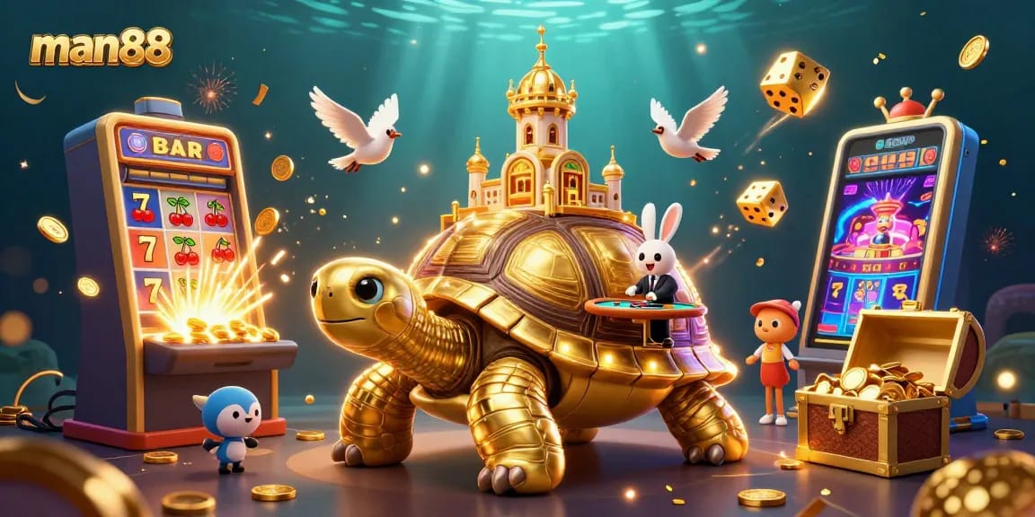 Experience thrilling gameplay at man88 with vibrant casino visuals and a jackpot explosion.
