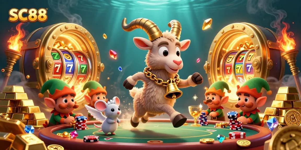 Experience the thrill at SC88 with a cartoon Krampus running a horror-themed casino.