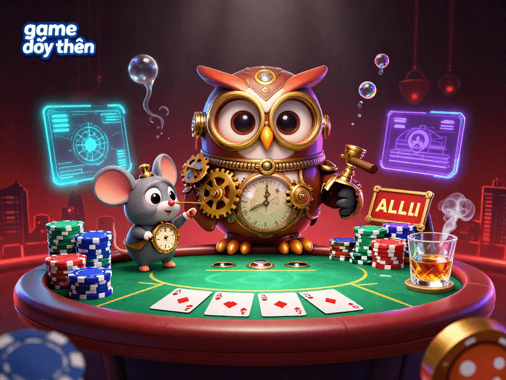 Engage in game đổi thưởng action with vibrant casino elements in an immersive 3D scene.