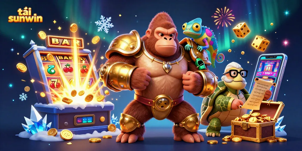 Play and win at tải sunwin with vibrant 3D slot machines, golden treasures, and fun characters.