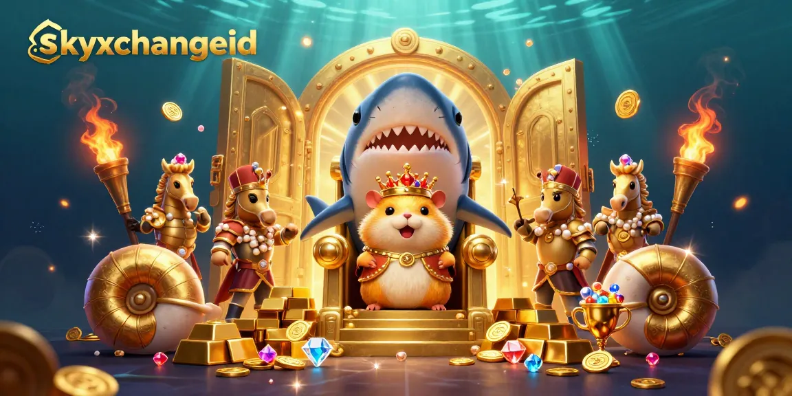 Experience thrilling betting with skyxchangeid, witnessing the golden hamster king commanding treasures of casino games.