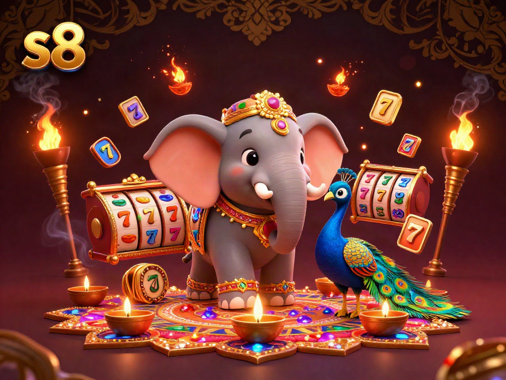 Engage in thrilling casino adventures at s8 with vibrant 3D illustrations of lucky characters and casino symbols.
