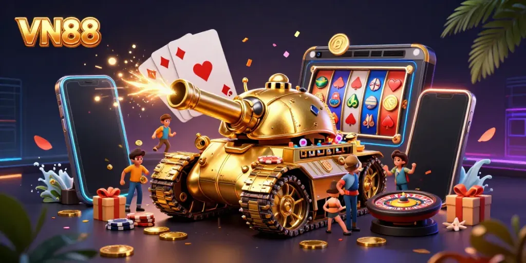Experience thrilling gaming with VN88 in a vibrant 3D casino world full of excitement and rewards.