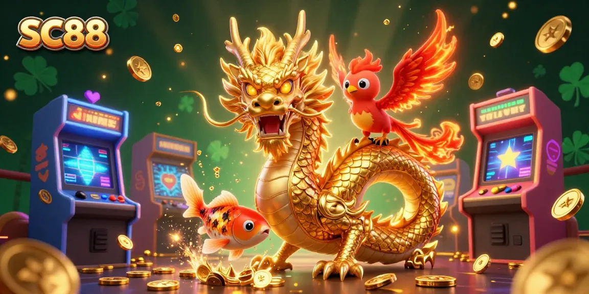 Engage with SC88 - a thrilling casino adventure filled with vibrant dragons, phoenixes, and exciting game elements.