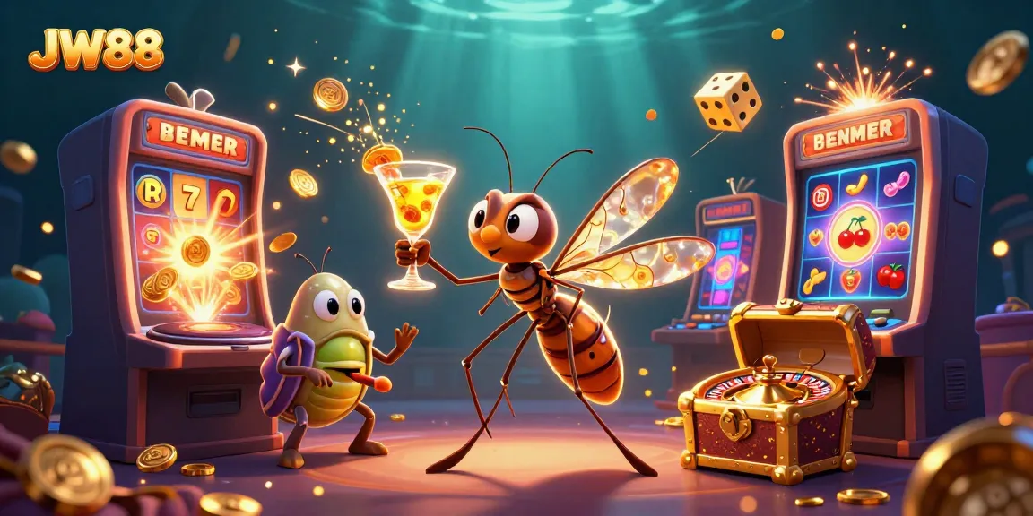 Experience a vibrant JW88 casino scene with dynamic characters and exciting gaming elements.