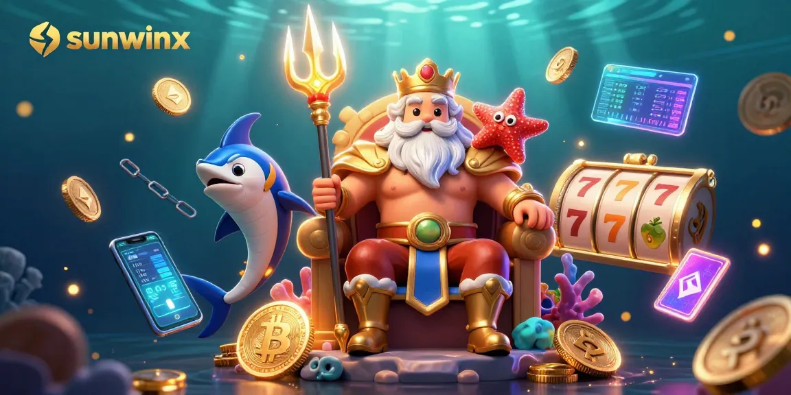 Join the sunwinx underwater adventure with Neptune, crypto coins, and exciting slot elements!