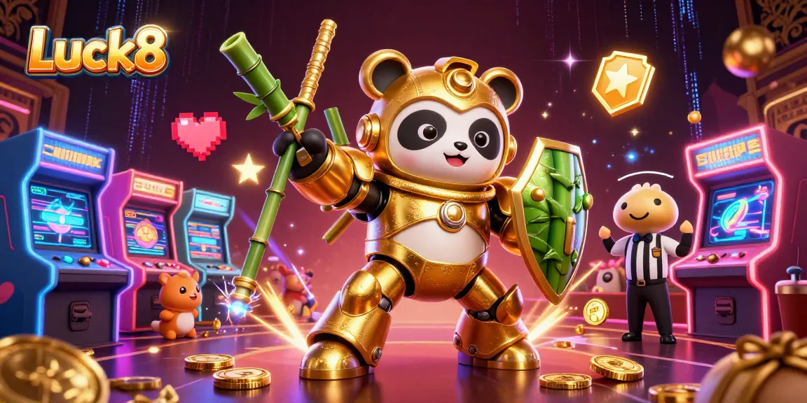 Experience vibrant casino excitement with Luck8, featuring action-packed characters and game elements.